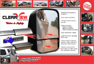 TOWING MIRRORS SUIT L/C 100 SERIES 98-07