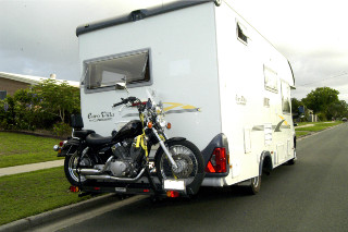 motorbike carrier for caravan