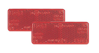 REFLECTOR RED RECTANGLE PAIR